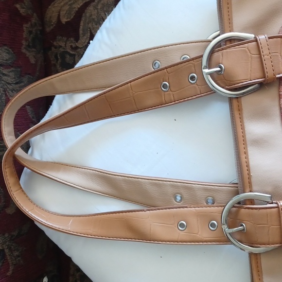 Vintage 80's Longaberger Homestead Shoulder Bag Purse Plaid Tan, 13x10x5 - Picture 5 of 7